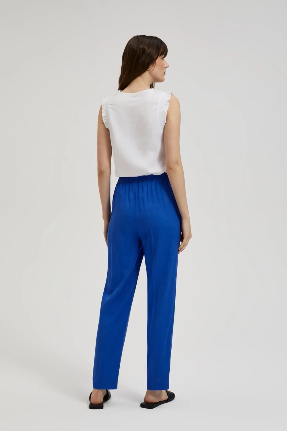 Women's canvas pants MOODO - blue