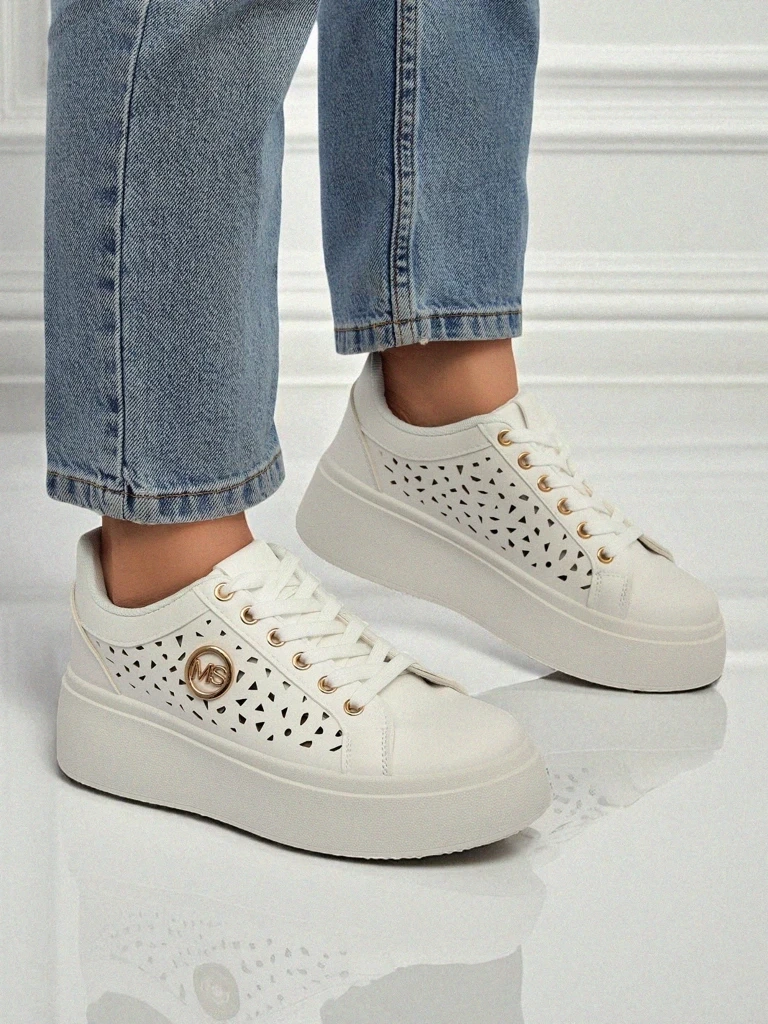 Resti Aurelia Bianca – White Platform Sneakers Ecru