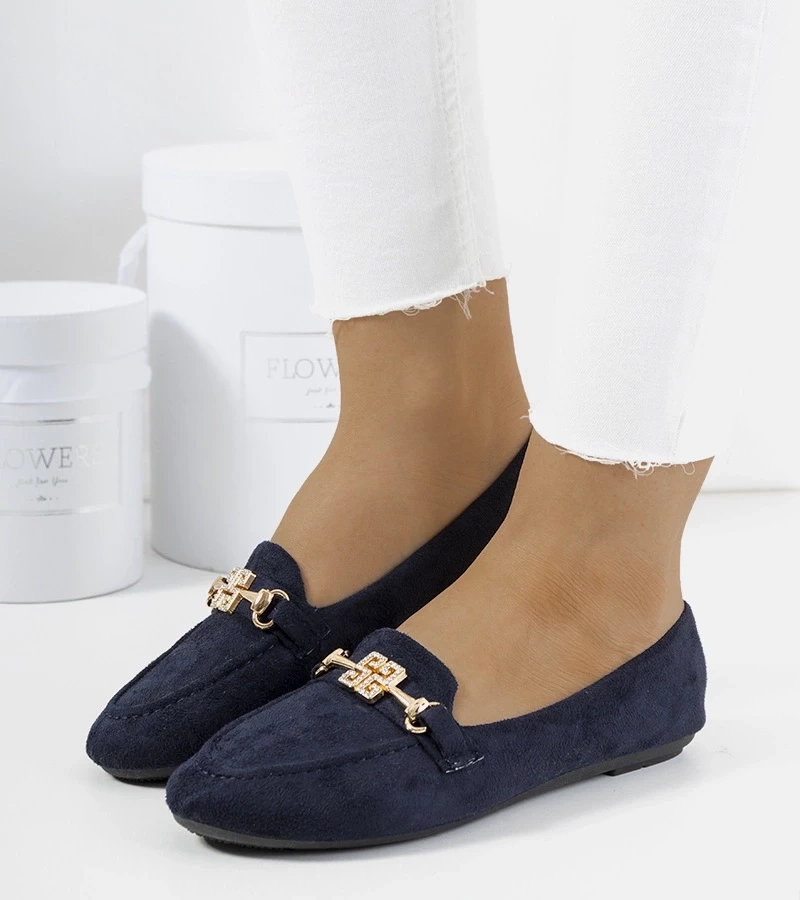 Gemre Mocasini albastru marin cu cataramă Cardoso