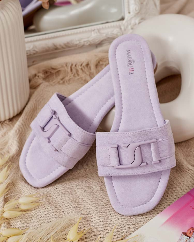 Resti Royalfashion Purple women&#039;s flip-flops with buckle Rydr