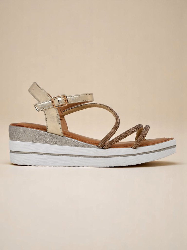 Resti Women’s wedge sandals with rhinestones Ballosa
