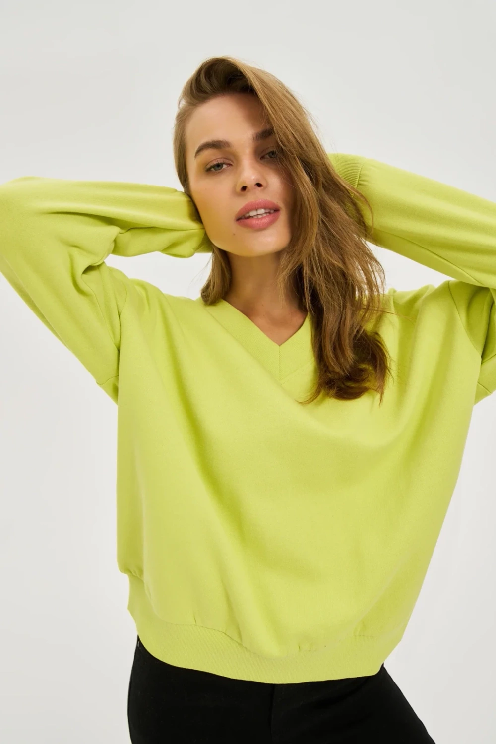 Marisse WOMEN&#039;S SWEATSHIRT Z-BL-4807 LIME