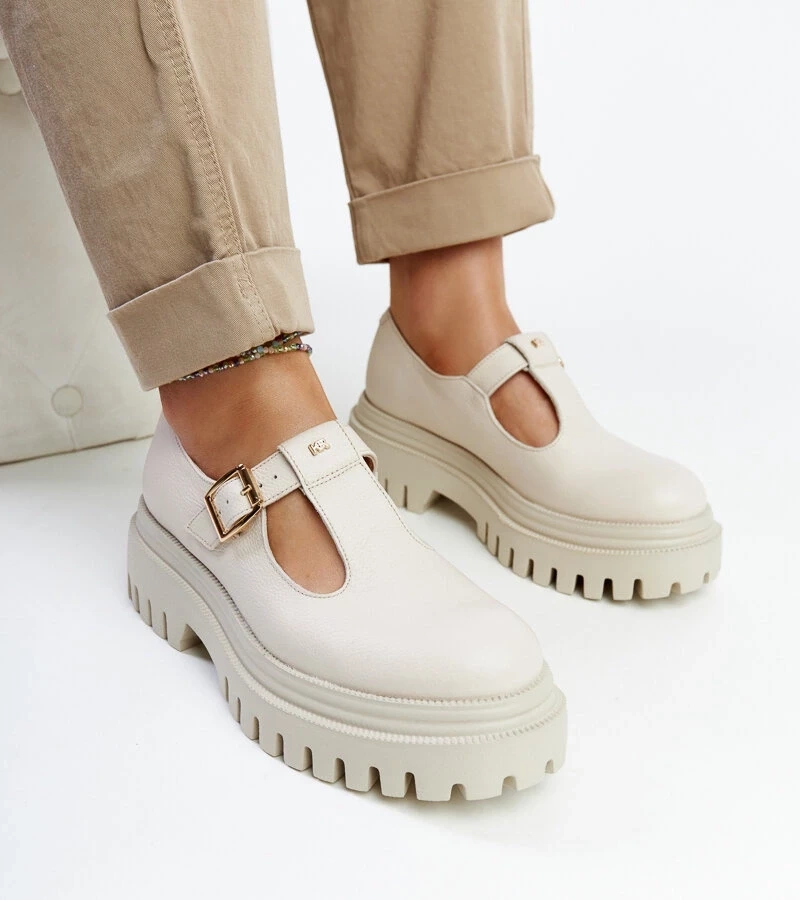 Gemre Pantofi de piele bej Karino