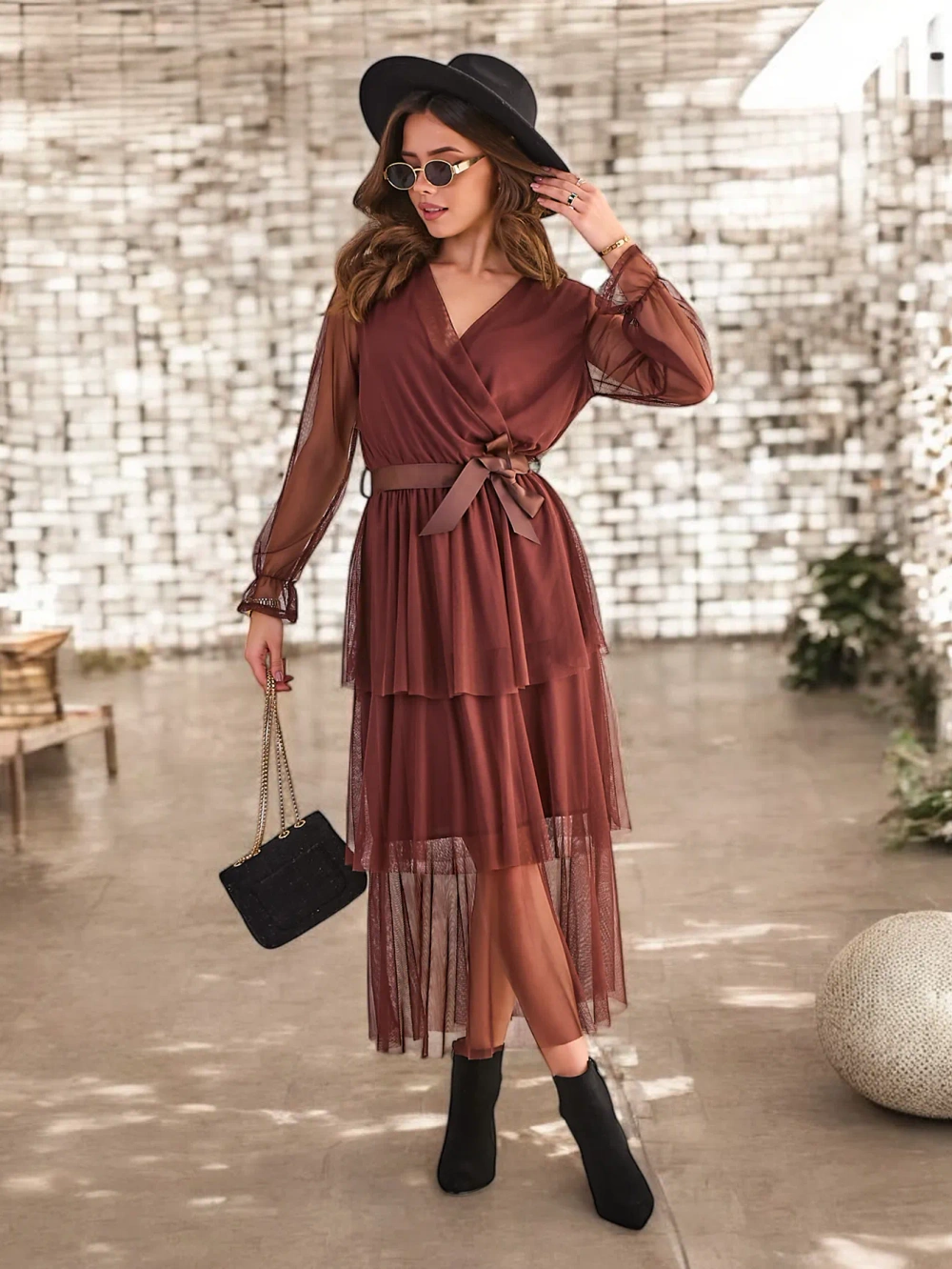 Resti Women's long dress with ruffles