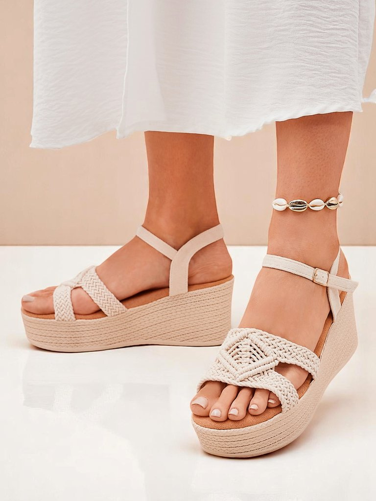 Resti Women&#039;s wedge sandals braided Sunny Day