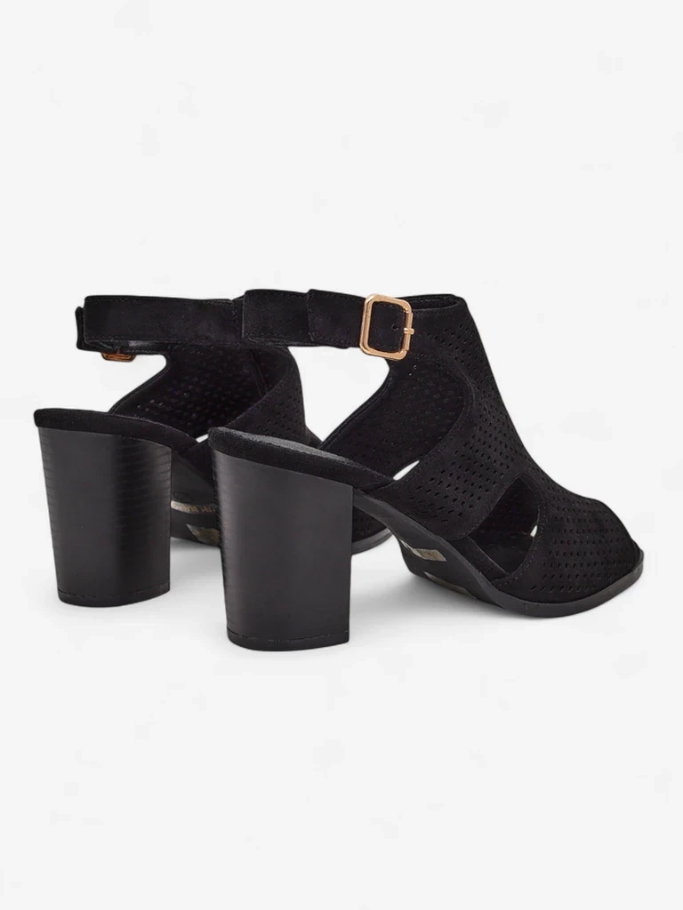 Resti women’s hollow-out block heel sandals Abetle