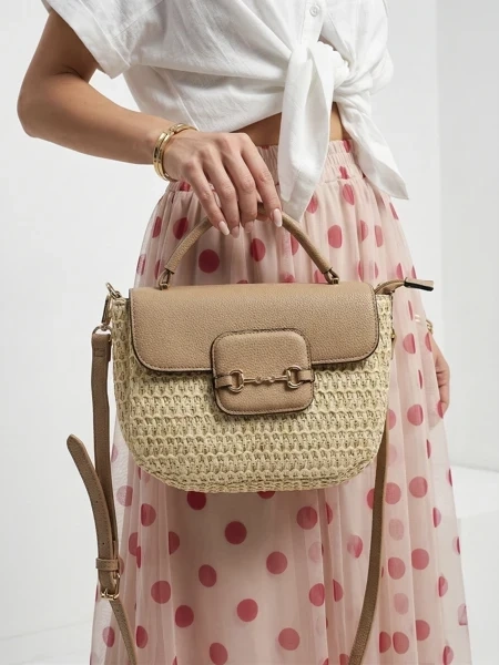 Малка сламена чанта Lurena