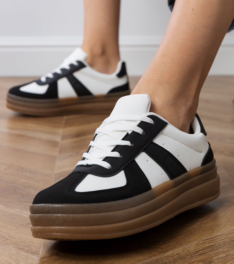 marka niezdefiniowana Adidași negri de damă pe platformă Serila