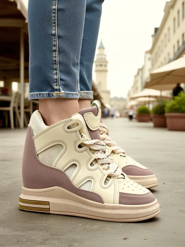 Resti High sports shoes for women with a hidden wedge Oblaffi