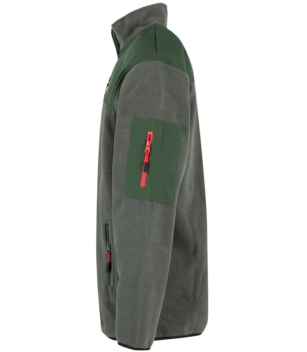 Pri Men's classic warm fleece plus size zip-up sweatshirt