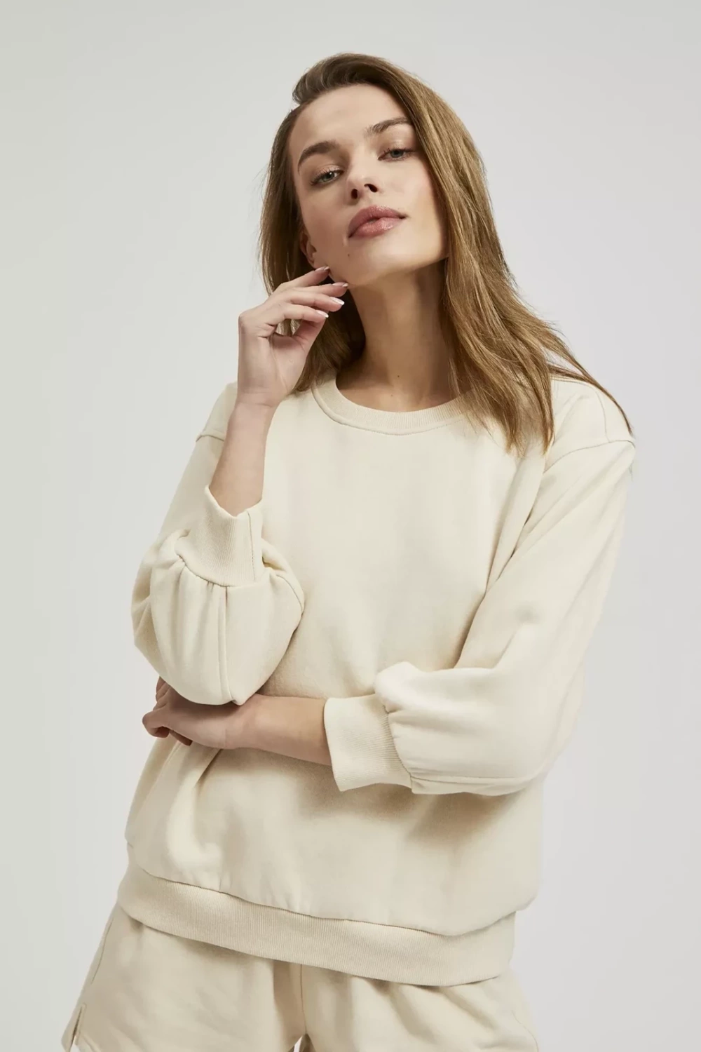 Marisse Women&#039;s Sweatshirt L-Bl-4321 L.Beige