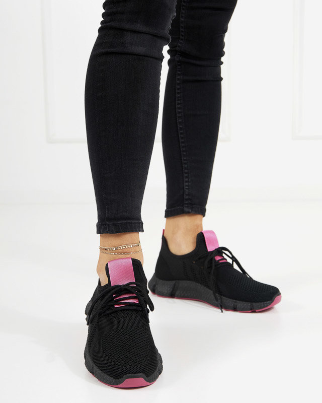 Resti Black and fuchsia women&#039;s sports shoes Bommgi - Footwear
