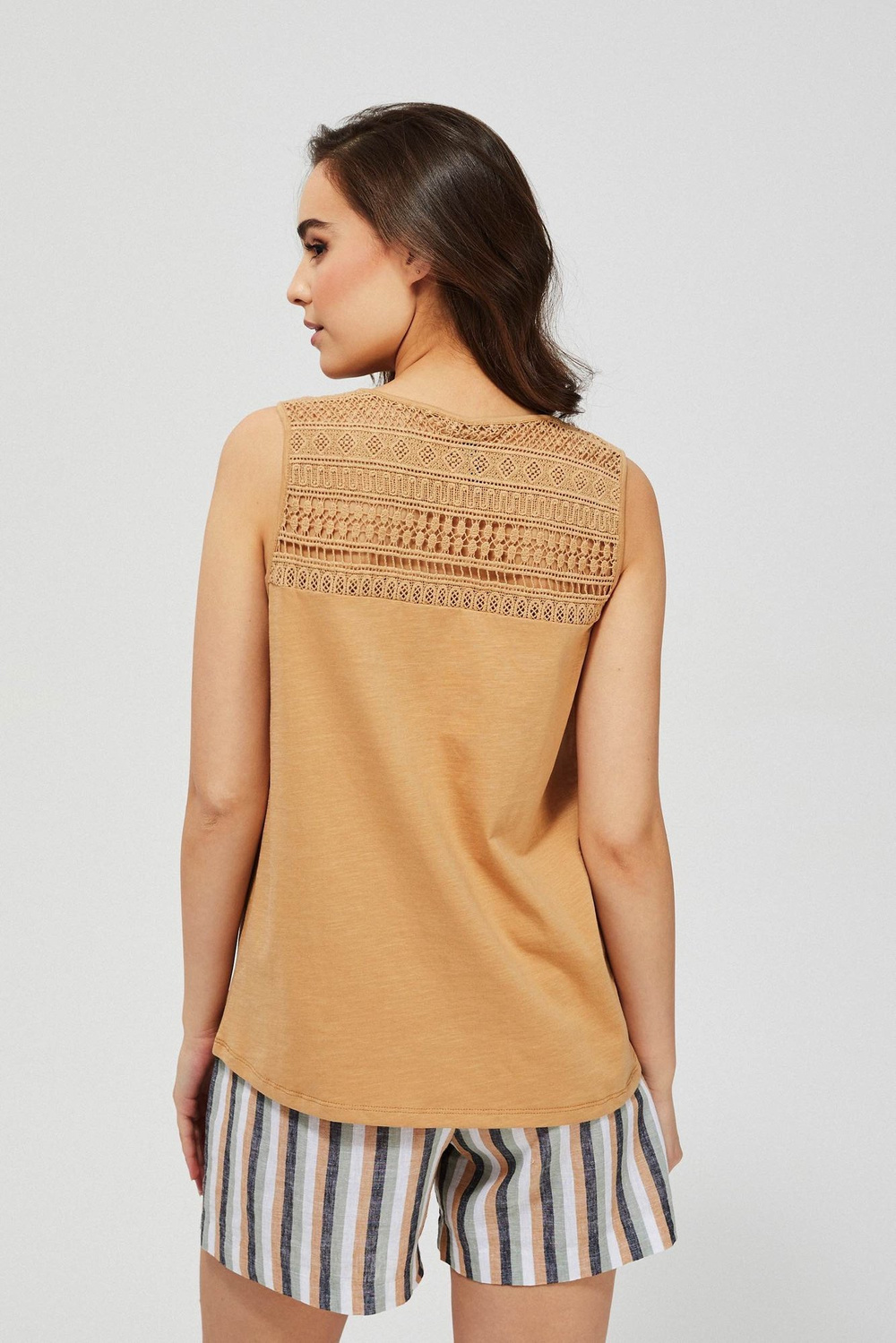 Marisse Top With Openwork Decoration L-Ts-3455 Golden Beige