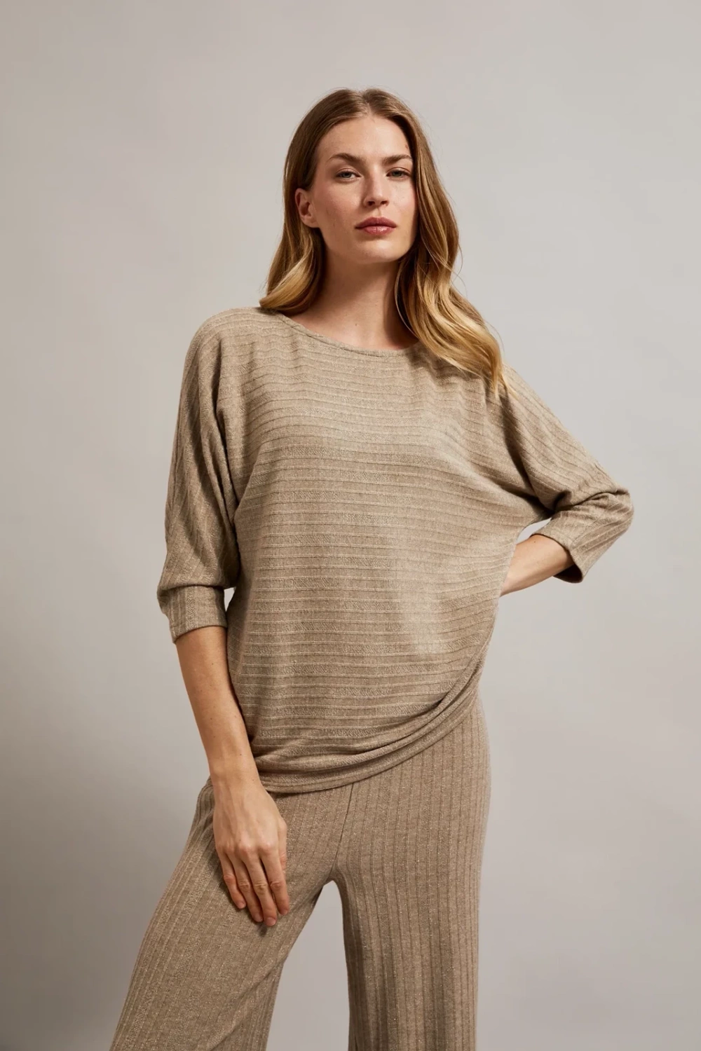 Marisse Women&#039;s Sweater Z-Sw-4562 Beige Melange