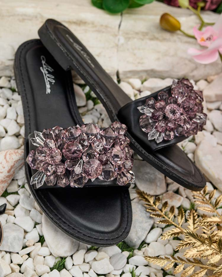 Resti Royalfashion Women&#039;s Loberra rhinestone flip-flops