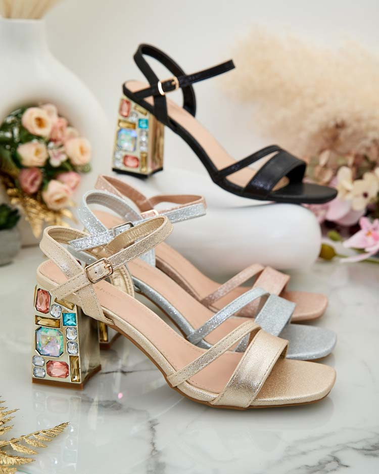 Resti Women's Solepte rhinestone post sandals