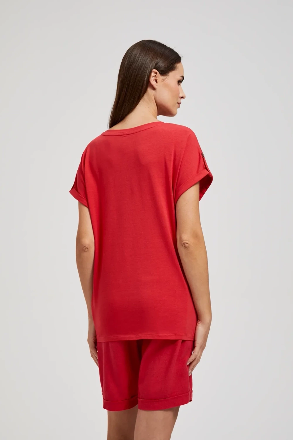 Women's T-shirt with pocket MOODO - red