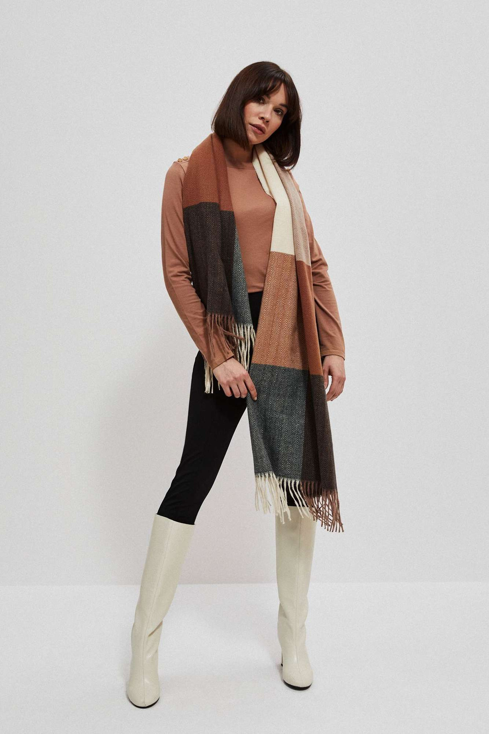 Marisse Scarf with geometric patterns