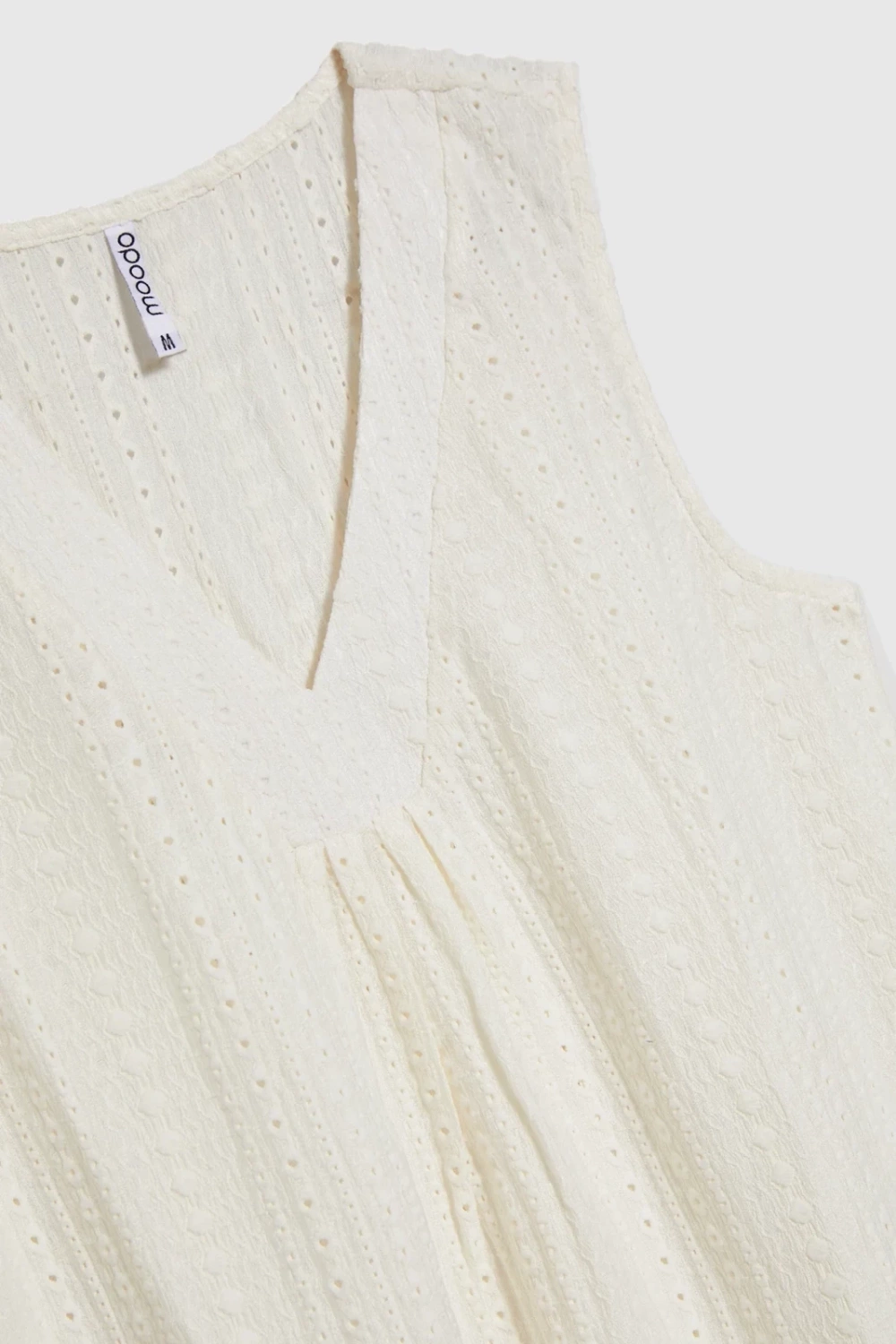 Marisse Ecru V-Neck Top