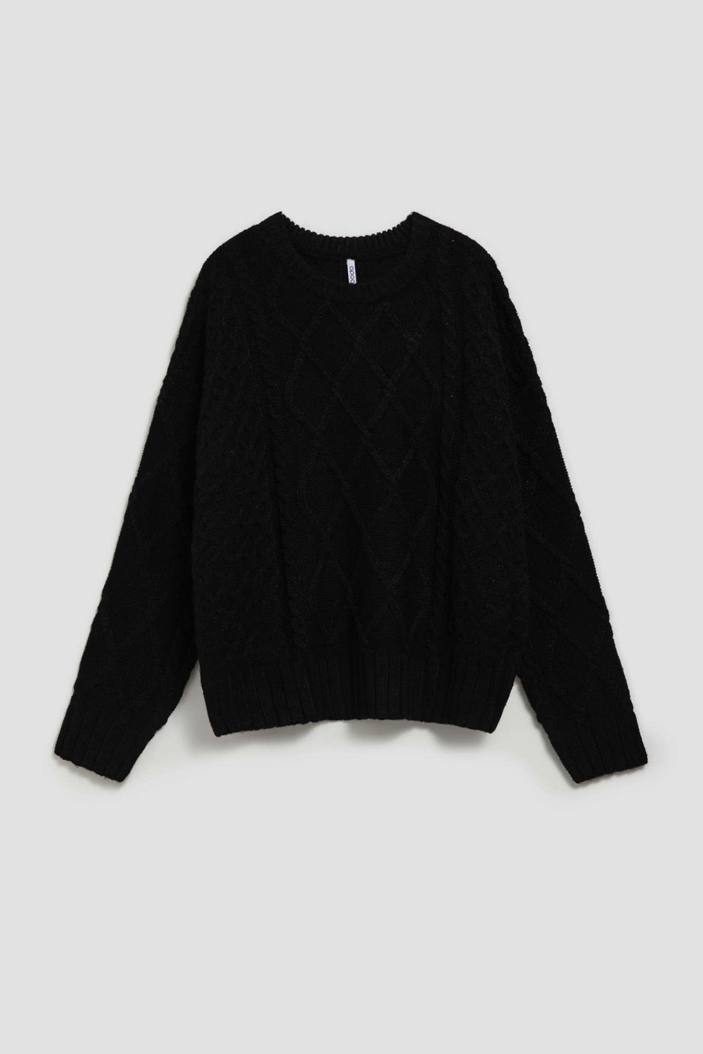 Sweater with decorative fabric