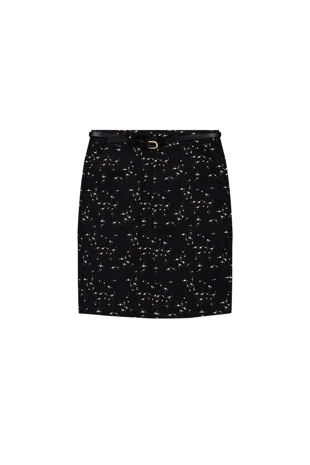 Marisse Printed Pencil Skirt Z-Sc-3620 Black