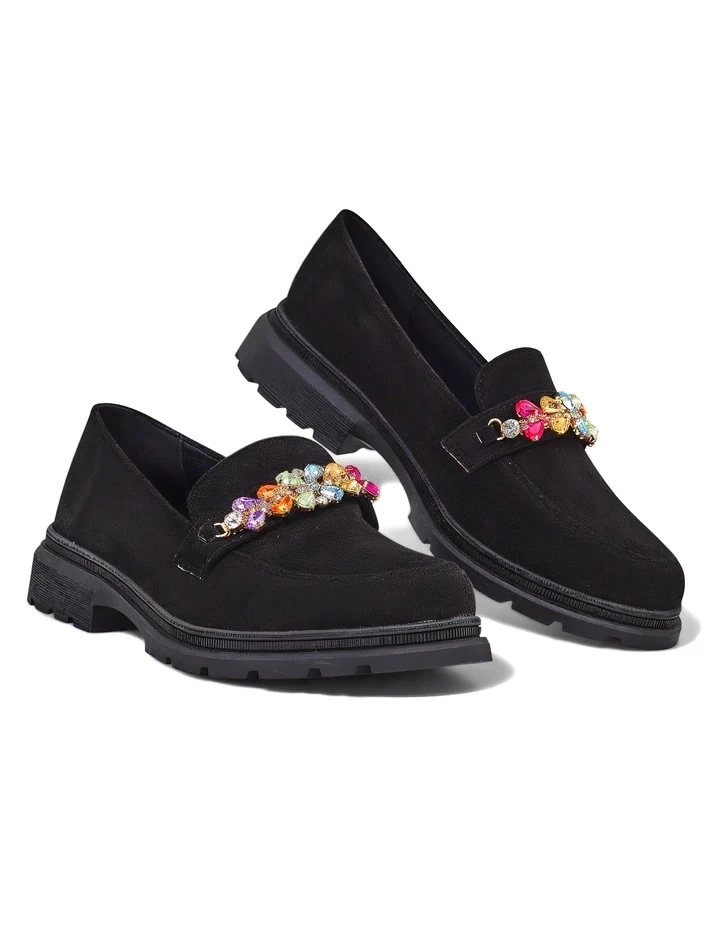 Resti Eco suede women's moccasins with beads Namisse
