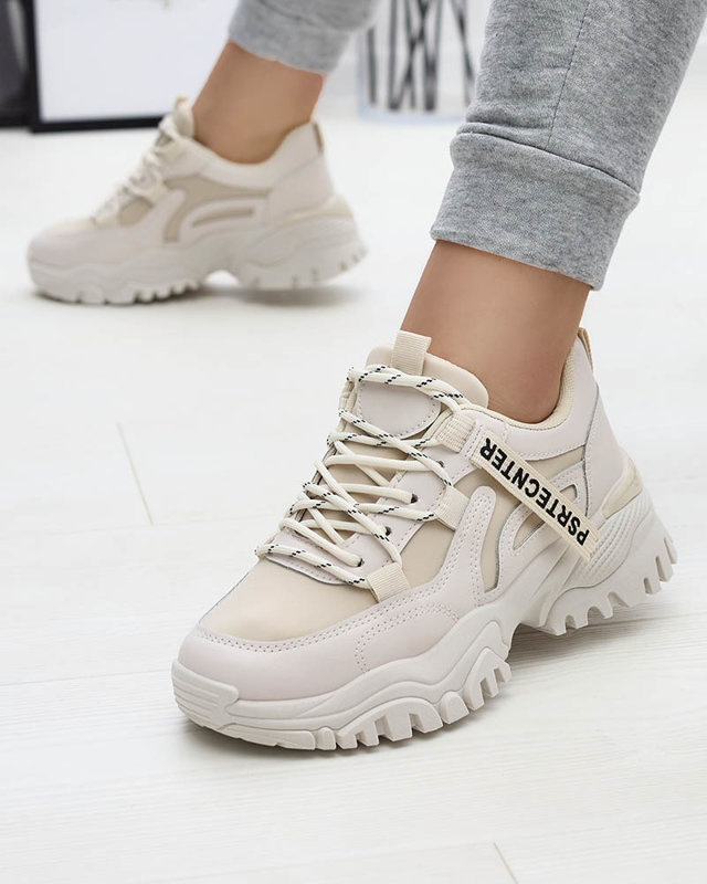 Resti Beige women&#039;s sneaker sports shoes Evilpo- Footwear
