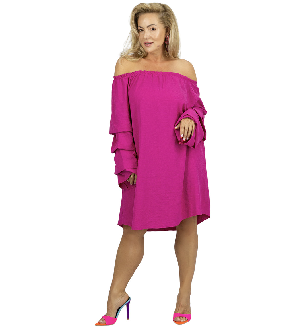 Pri Spanish midi dress with buffet ruffles on sleeves BELLA