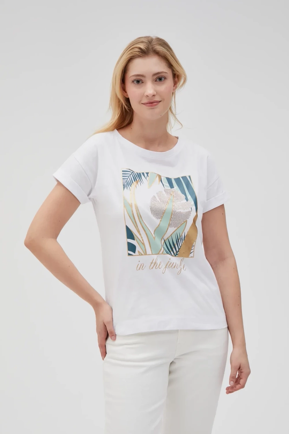 Marisse Womens T-Shirt L-Ts-4633 White