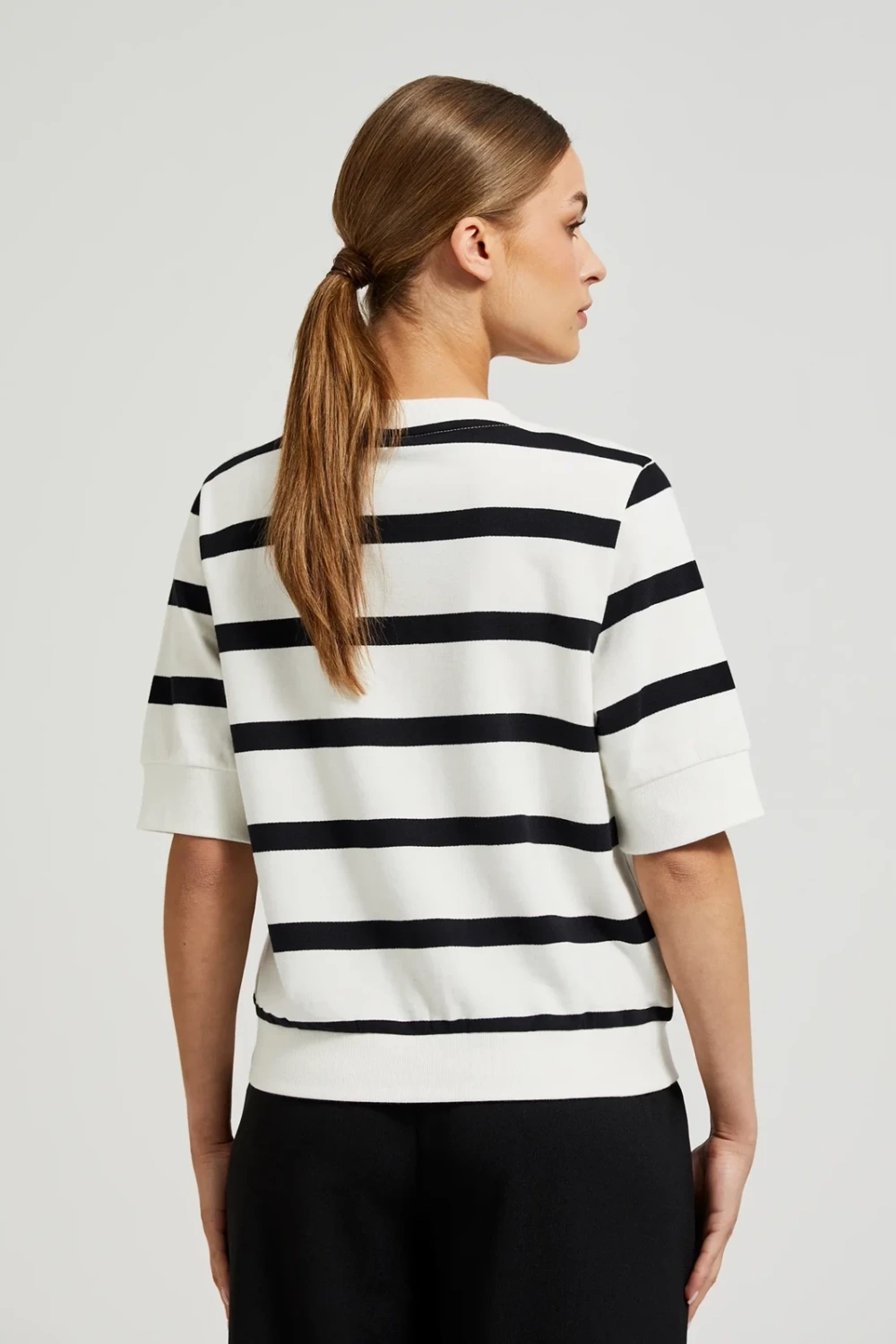 Marisse Women&#039;s Sweatshirt Z-Bl-4510 Black_Off White