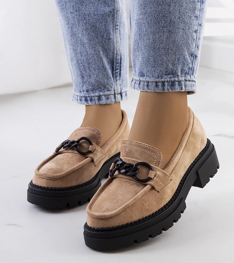 D/CEO Beige loafers on high sole Anouk