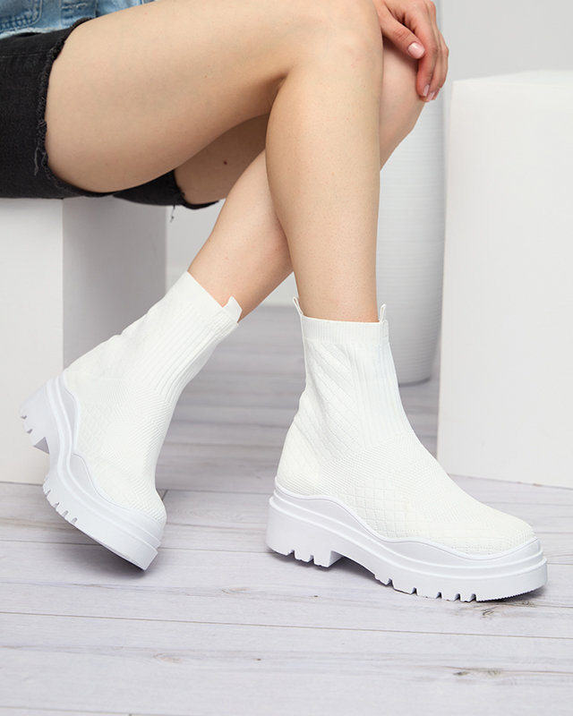 Resti White women&#039;s flat-heeled boots Seritis - Footwear