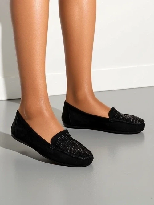 Resti Women's moccasins with rhinestones Ezuess