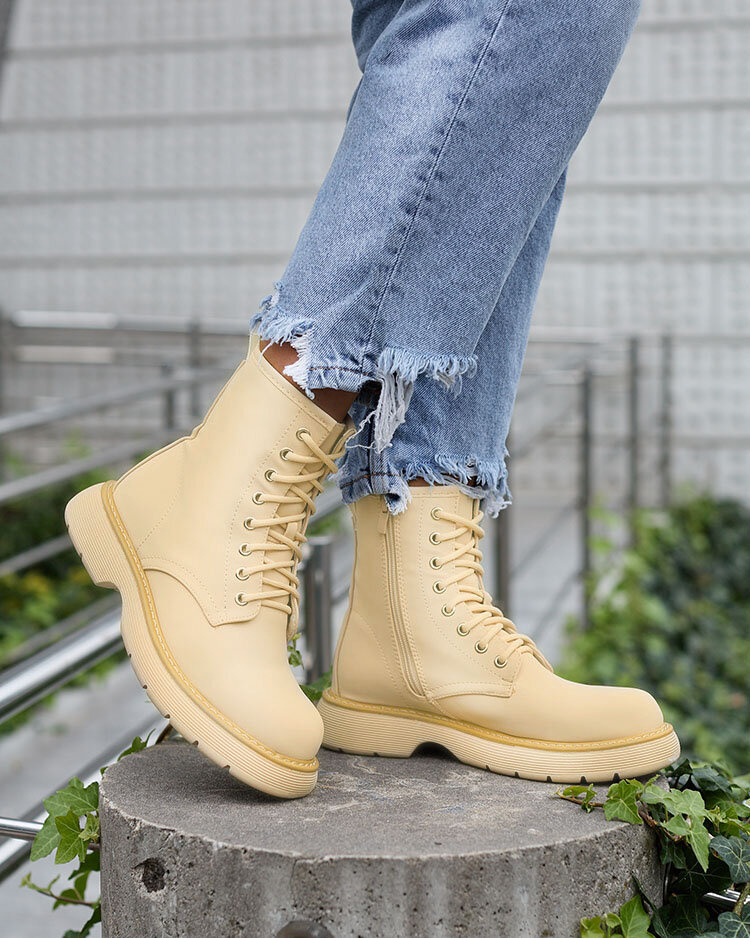 Resti Matte beige women&#039;s boots Kucillo