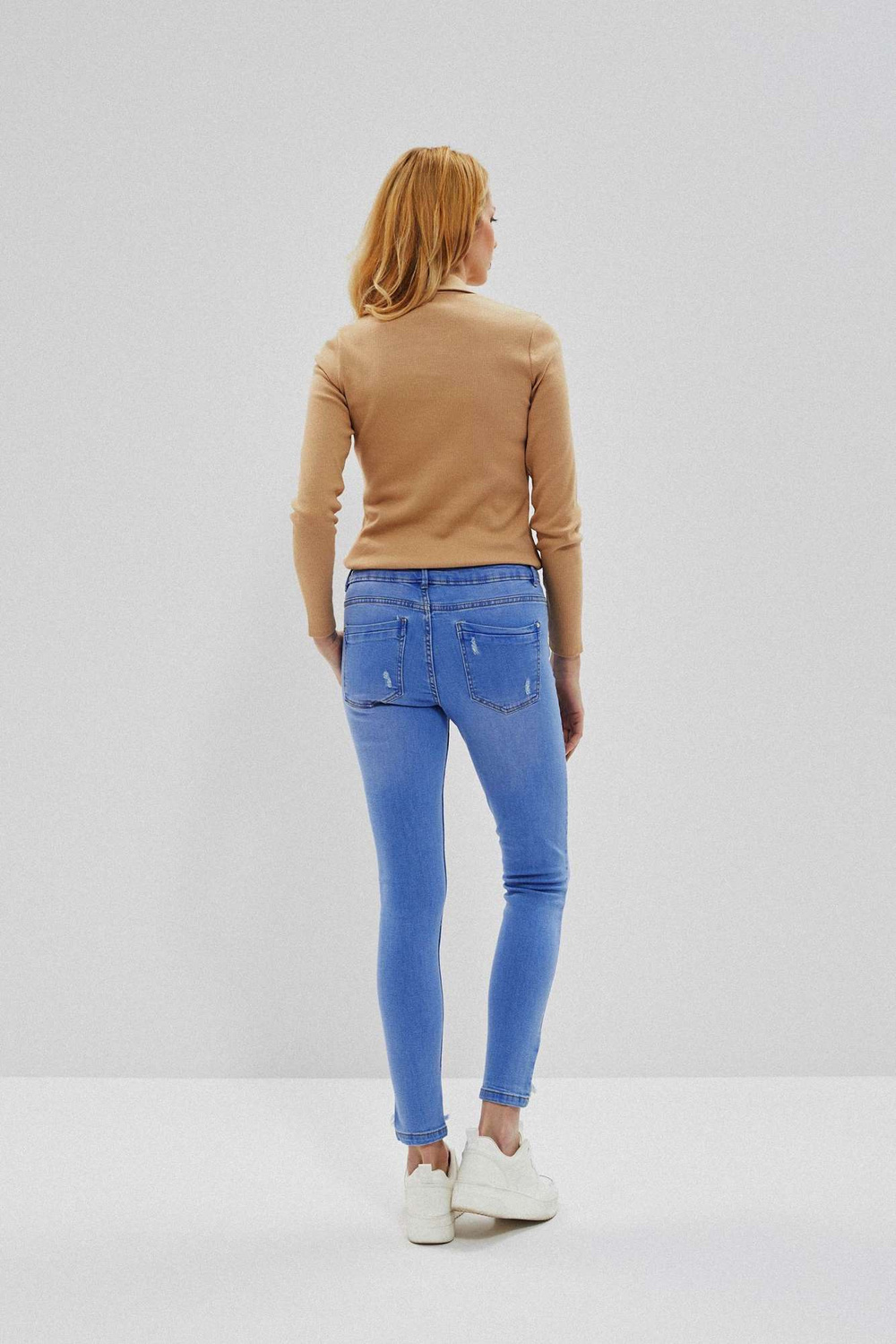 Marisse Medium Waist Distressed Jeans Z-Je-3604 Blue