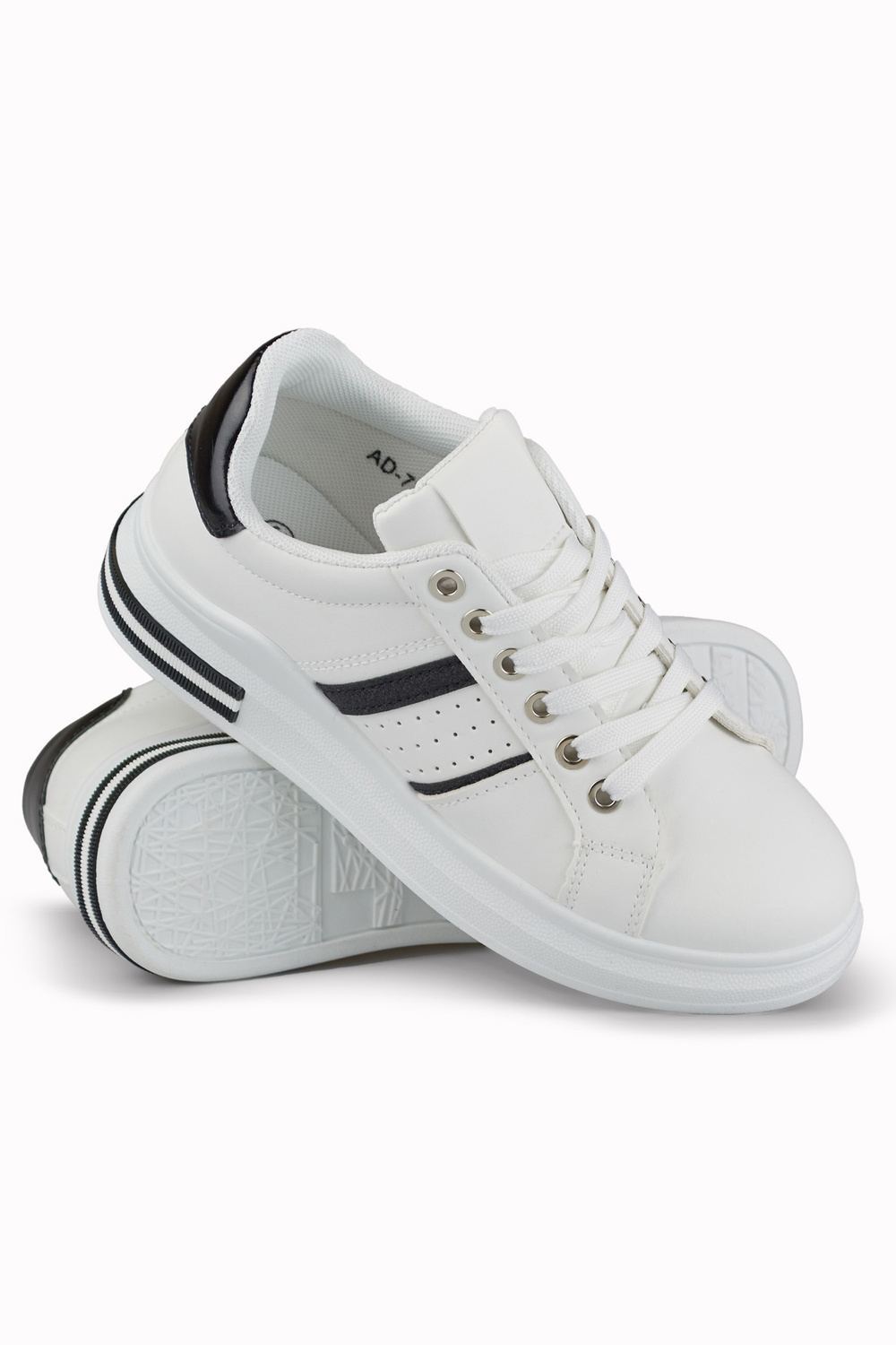 primohurt Klasyczne czarno-białe sneakersy damskie