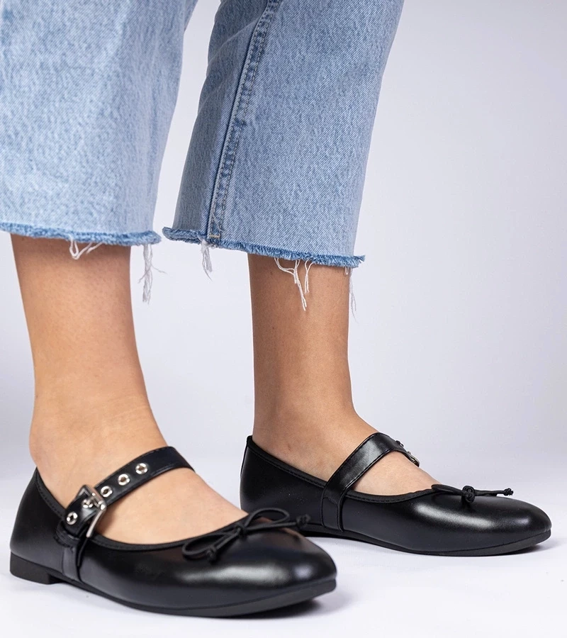 Gemre Balerini negri de damă cu fundiță Mansy