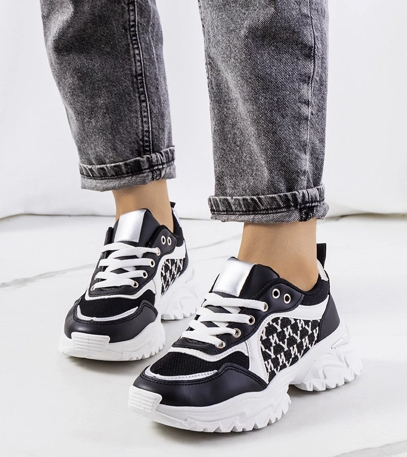 Gemre Adidași Florival de culoare alb-negru pentru femei