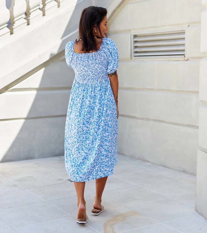 UR/CEO Blue floral dress Edoardo