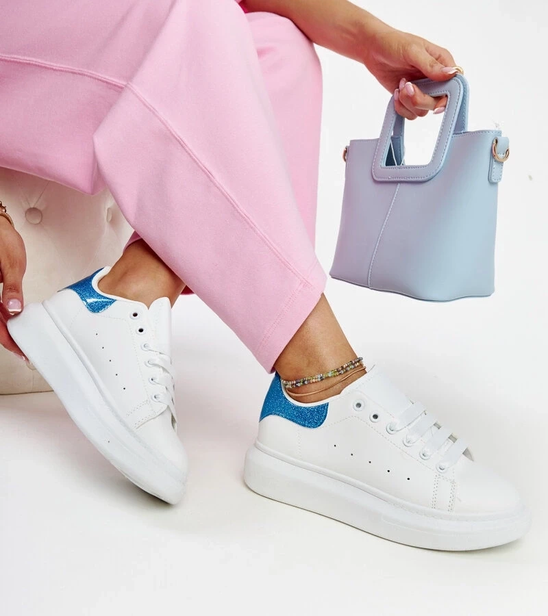 Gemre Sneakers albi din piele ecologică Fatimah