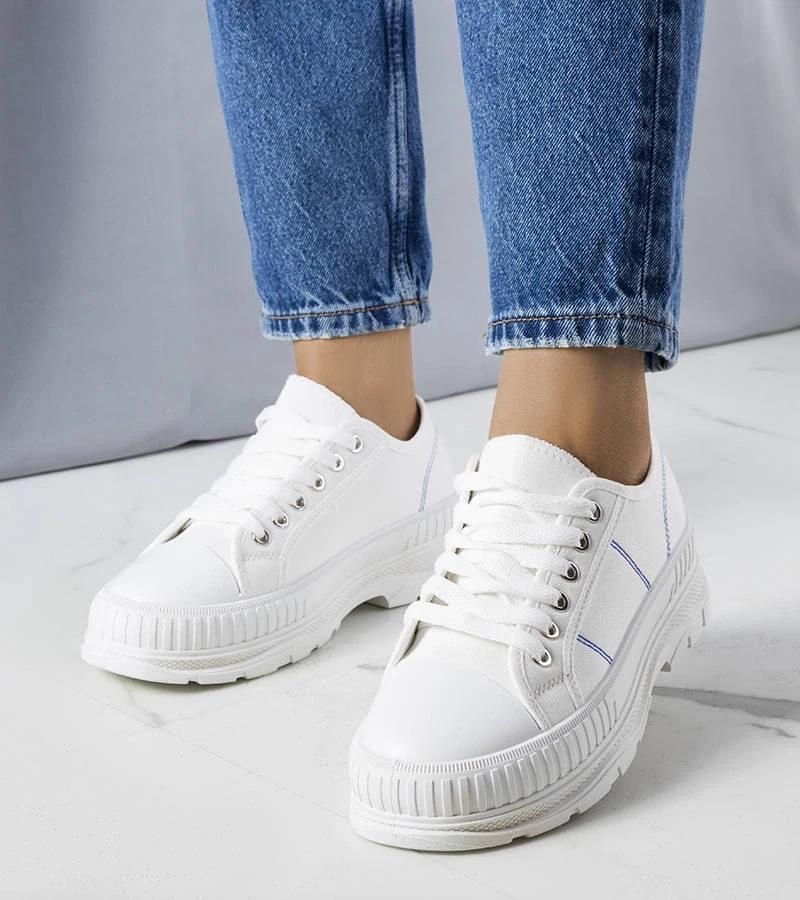 Gemre Pantofi de sport cu platformă albă Nichole