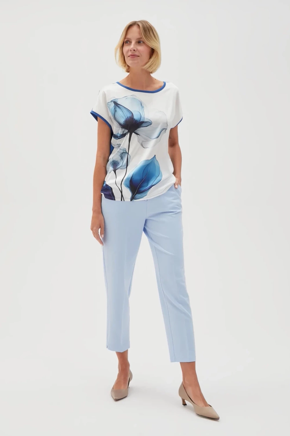 Marisse Women's T-Shirt L-Ts-4646 L.Blue