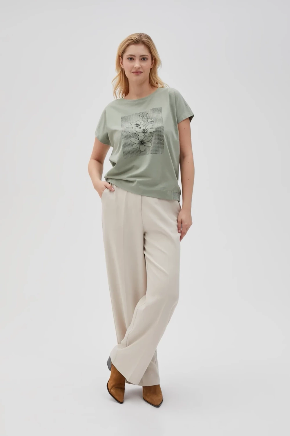 Marisse Women's T-Shirt L-Ts-4640 Olive