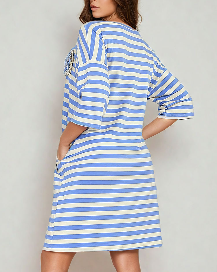 Resti Women's striped oversize midi dress