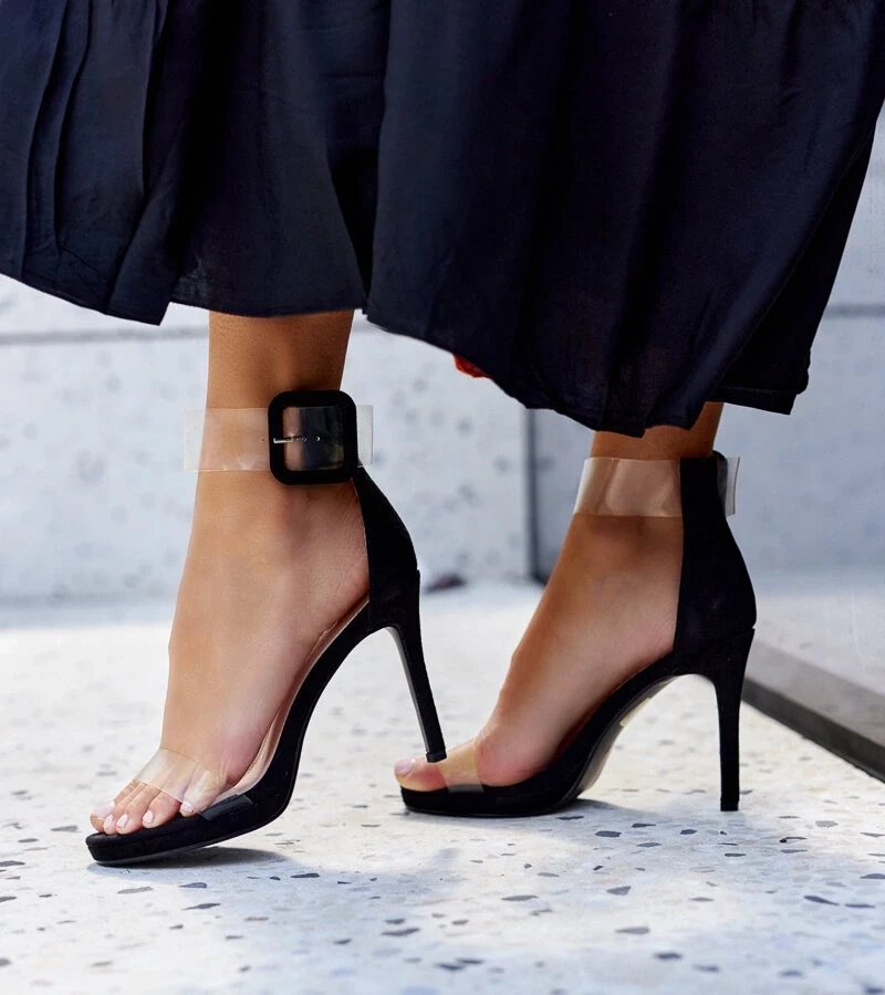 D/CEO Black sandals on a block heel Millo