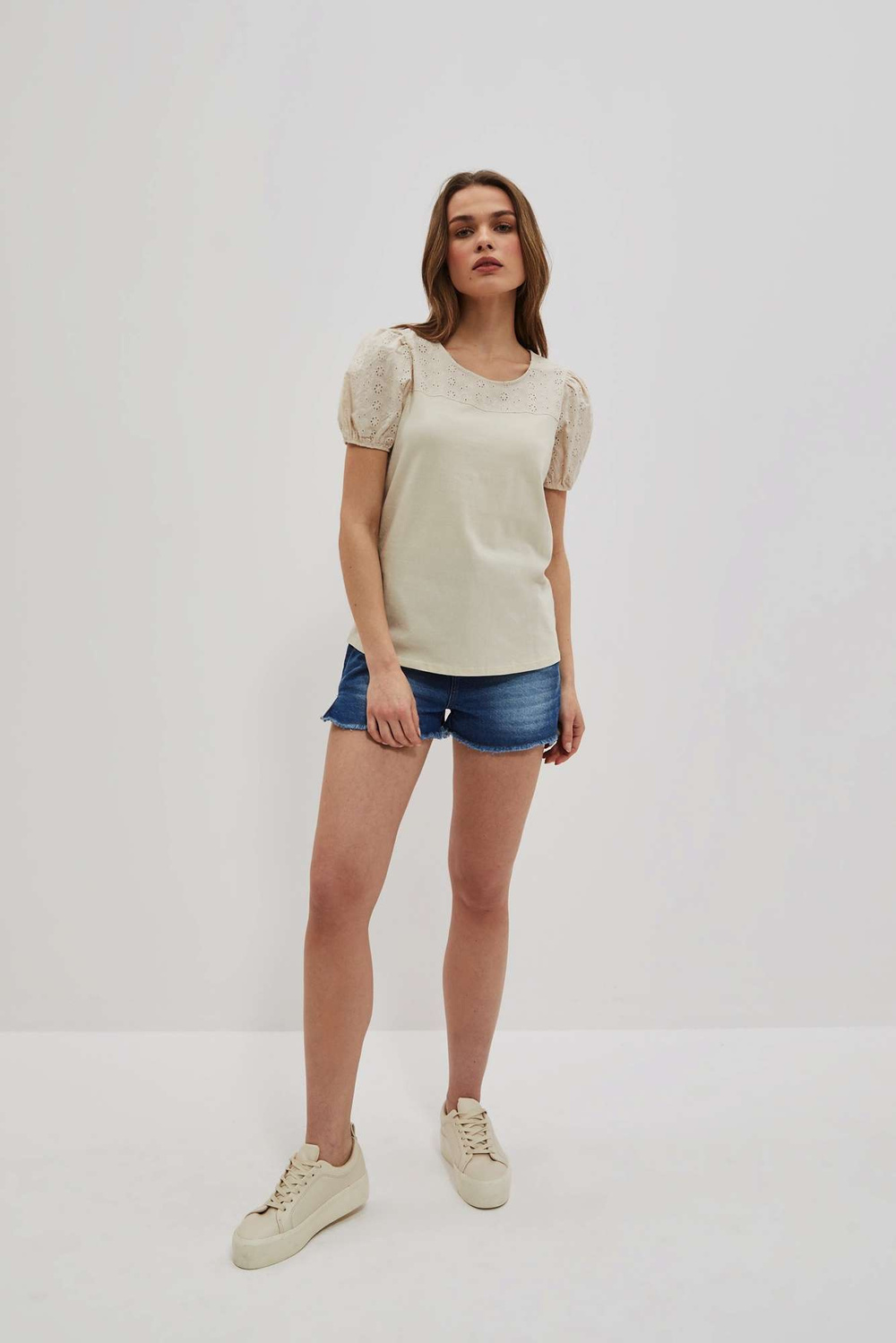 WOMEN'S T-SHIRT L-TS-4013 L.Beige