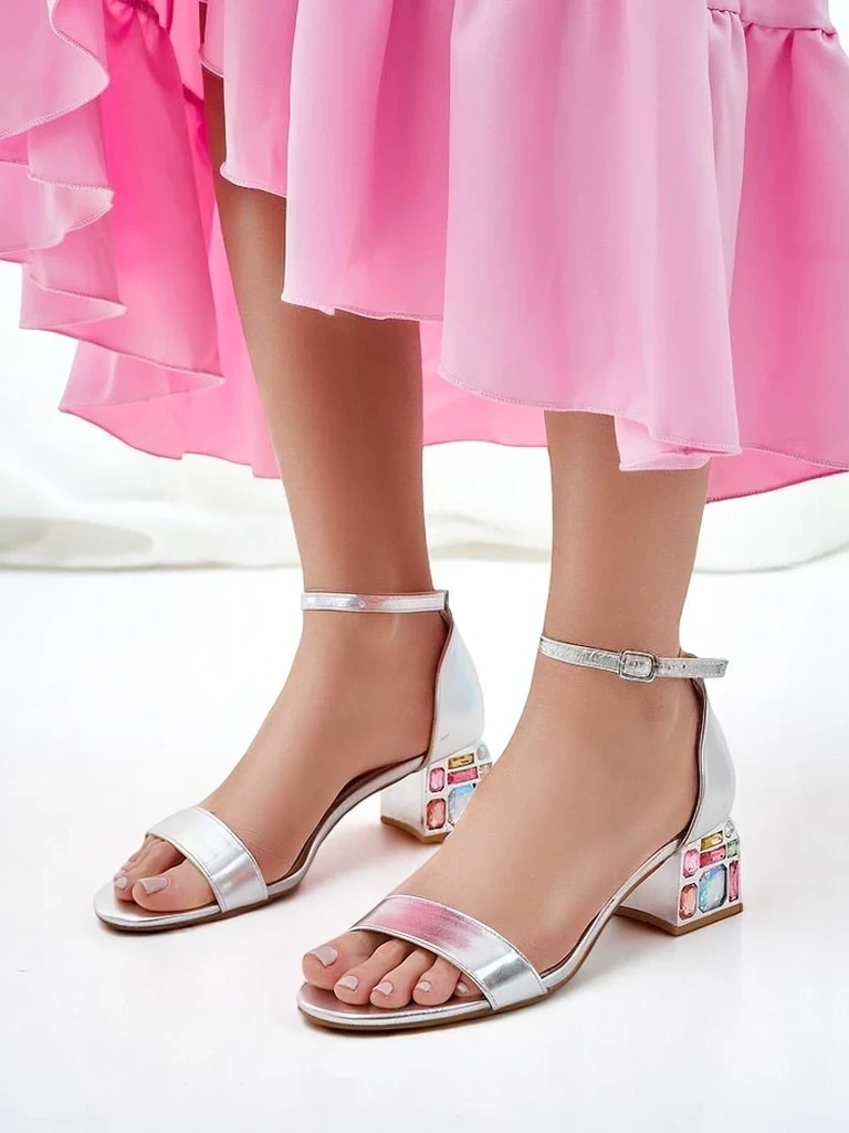 Resti Women's sandals with decorative heels Ballou