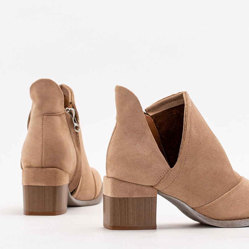 Resti Light brown women&#039;s insulated boots on the Karela post - Footwear