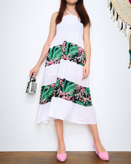 Resti Women's white floral midi dress - Clothing