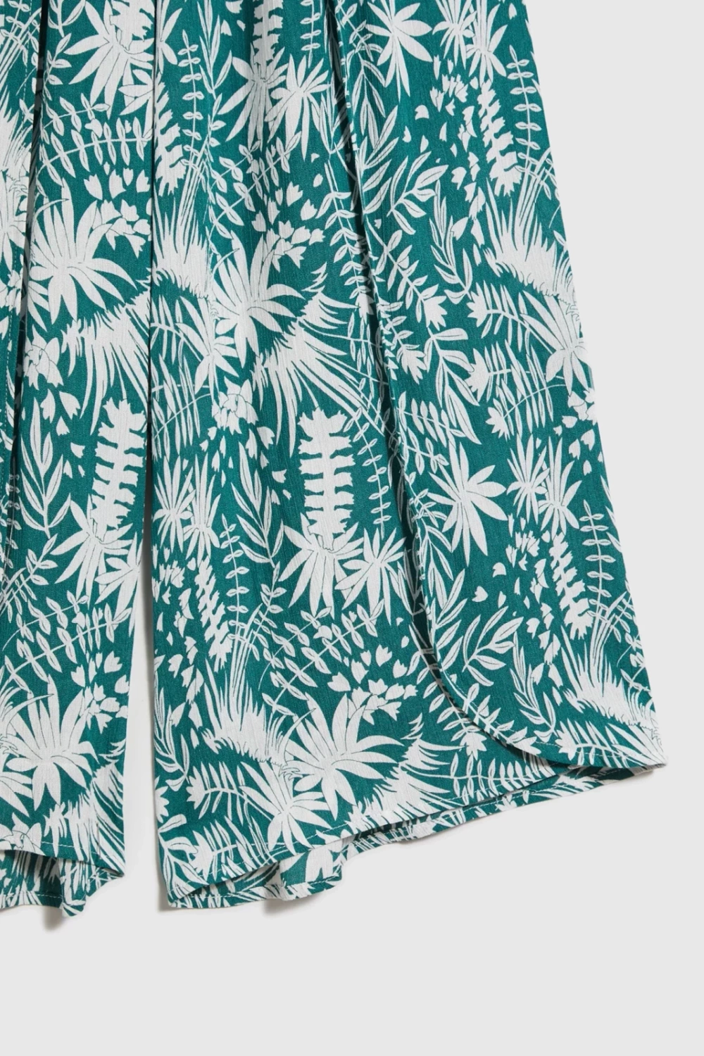 Marisse Patterned Green Viscose Trousers